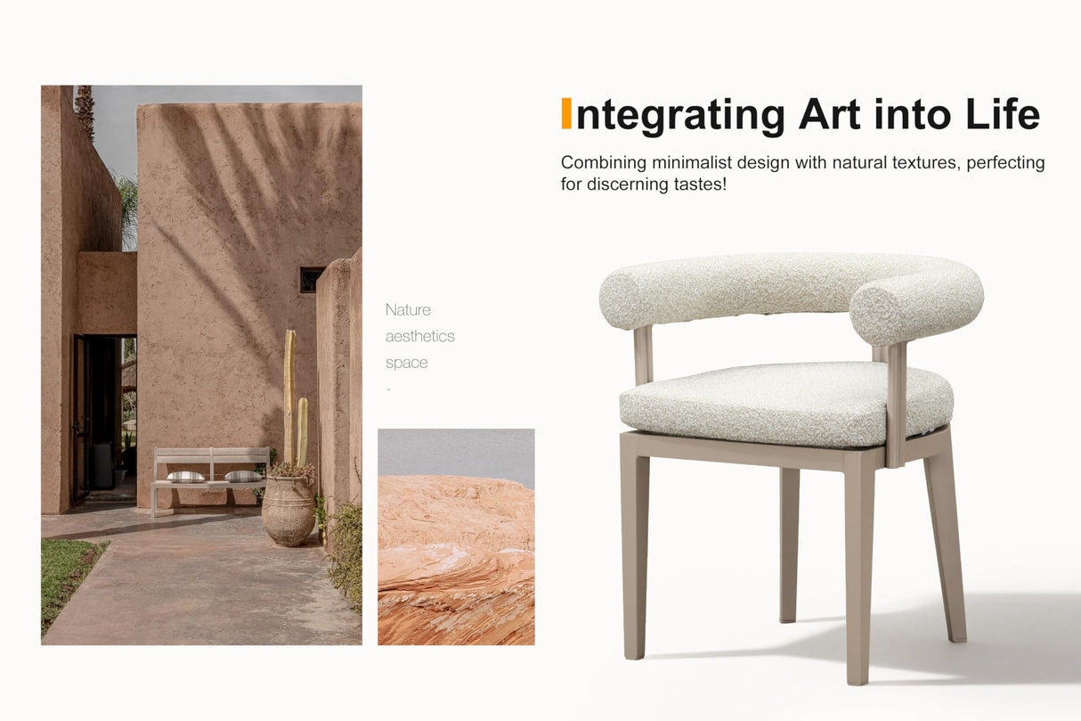 PURPLE LEAF Patio Dining Set 9 Pieces Luxury Modern Conversation Set Aluminum Large Rectangle Dining Table and Chairs with Olefin Cushion Outdoor Furniture Set for Garden Porch Deck Backyard PURPLE LEAF