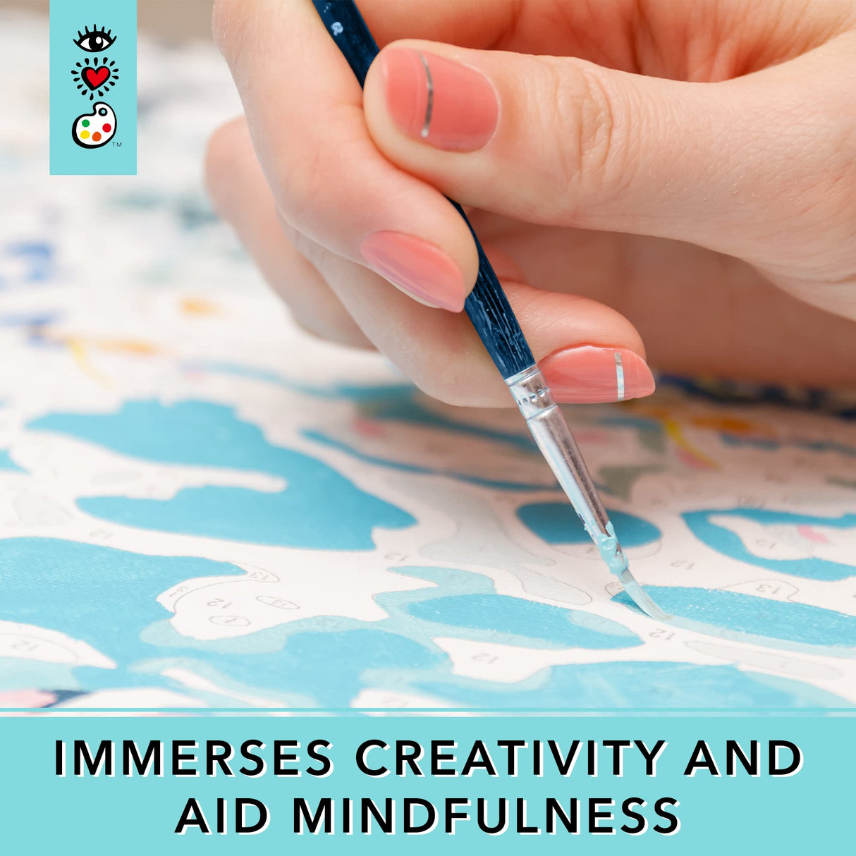 Bright Stripes Paint by Number Kit for Kids: Easy to Follow Paint by Numbers Canvas with Frame Kids Paint Kit (Paint by Numbers Butterflies + Blooms) Bright Stripes