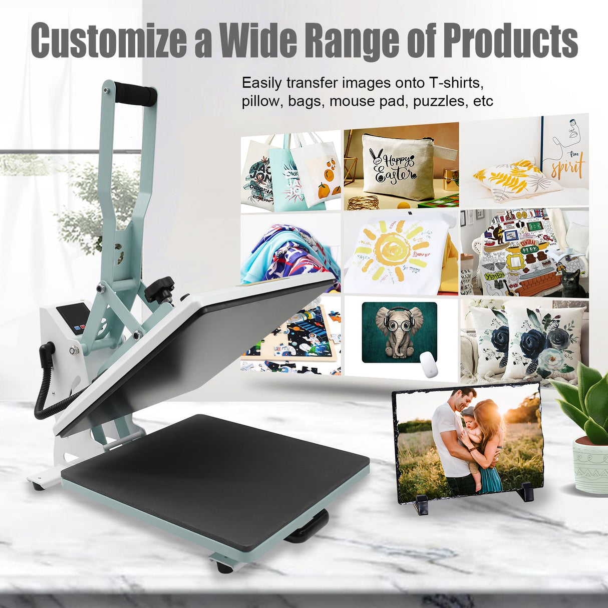 BetterSub Heat Press Machine 15x15 Inch, Digital Slide Out Drawer Heat Press for T-Shirts, 1000W Heat Press Machine for DTF, Sublimation, HTV Transfers, with LCD Control Panel & Pressure Adjustment BetterSub