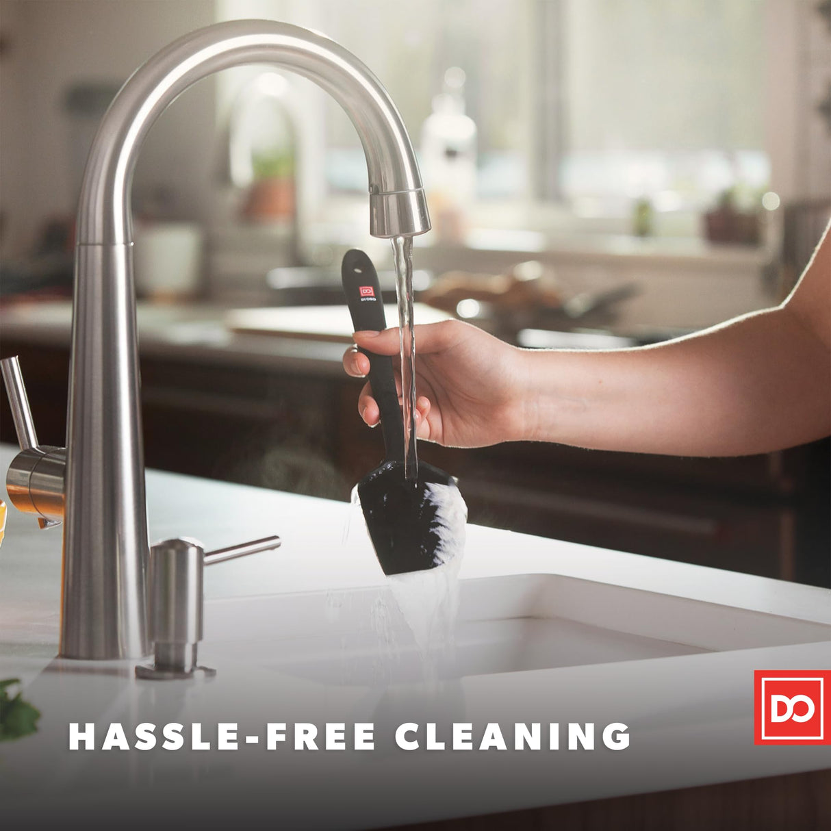 DI ORO Silicone Spatula Set - Rubber Kitchen Spatulas for Baking, Cooking, & Mixing - 600°F Heat-Resistant & BPA Free Silicone Scraper Spatulas for Nonstick Cookware - Dishwasher Safe (3pc, Black) di Oro Living