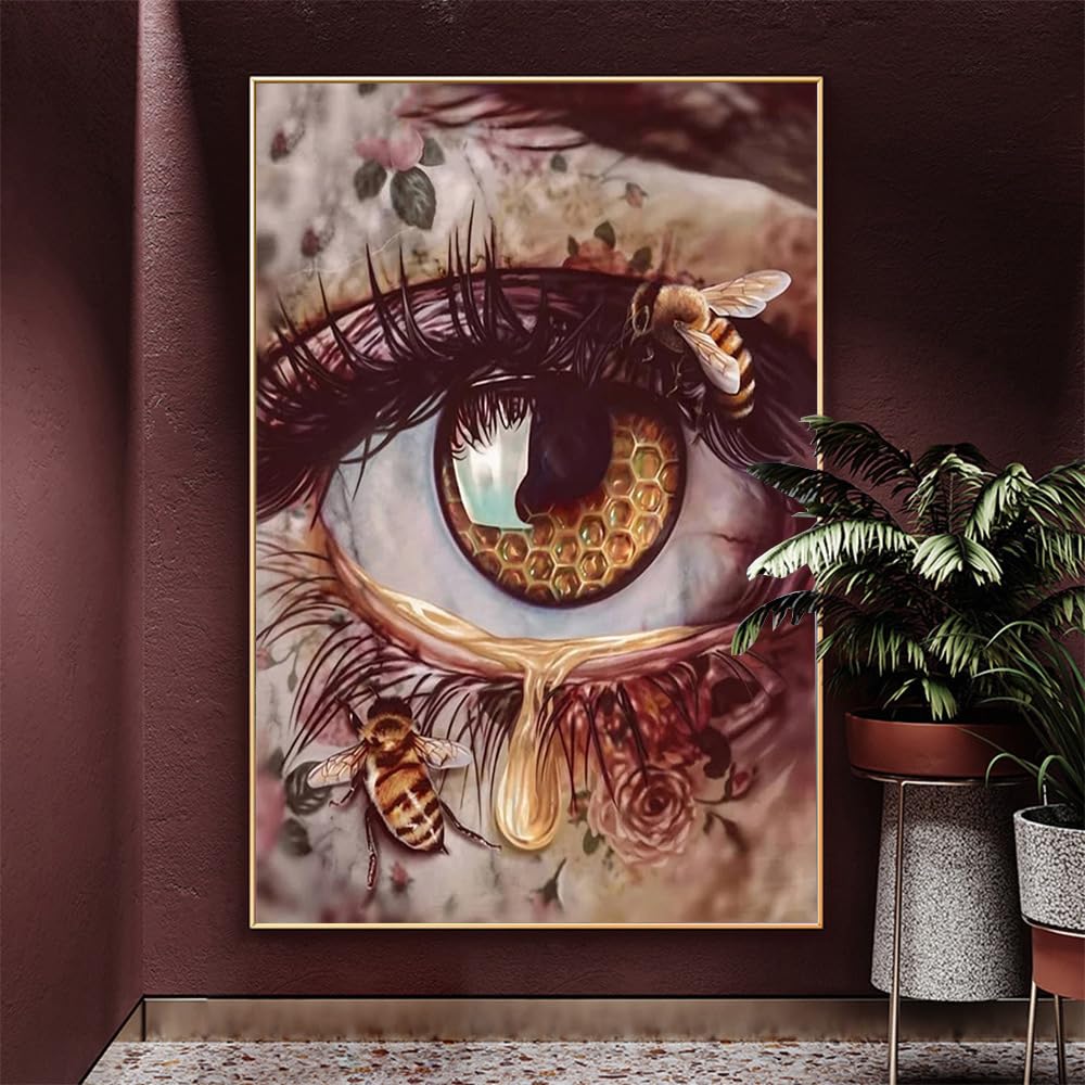 MMAHD Diamond Art Painting Kits for Adults,DIY 5D Round Full Drill Art Eye Diamond Art,Perfect for Relaxation and Home Wall Décor(11.8×15.8Inches) MMAHD