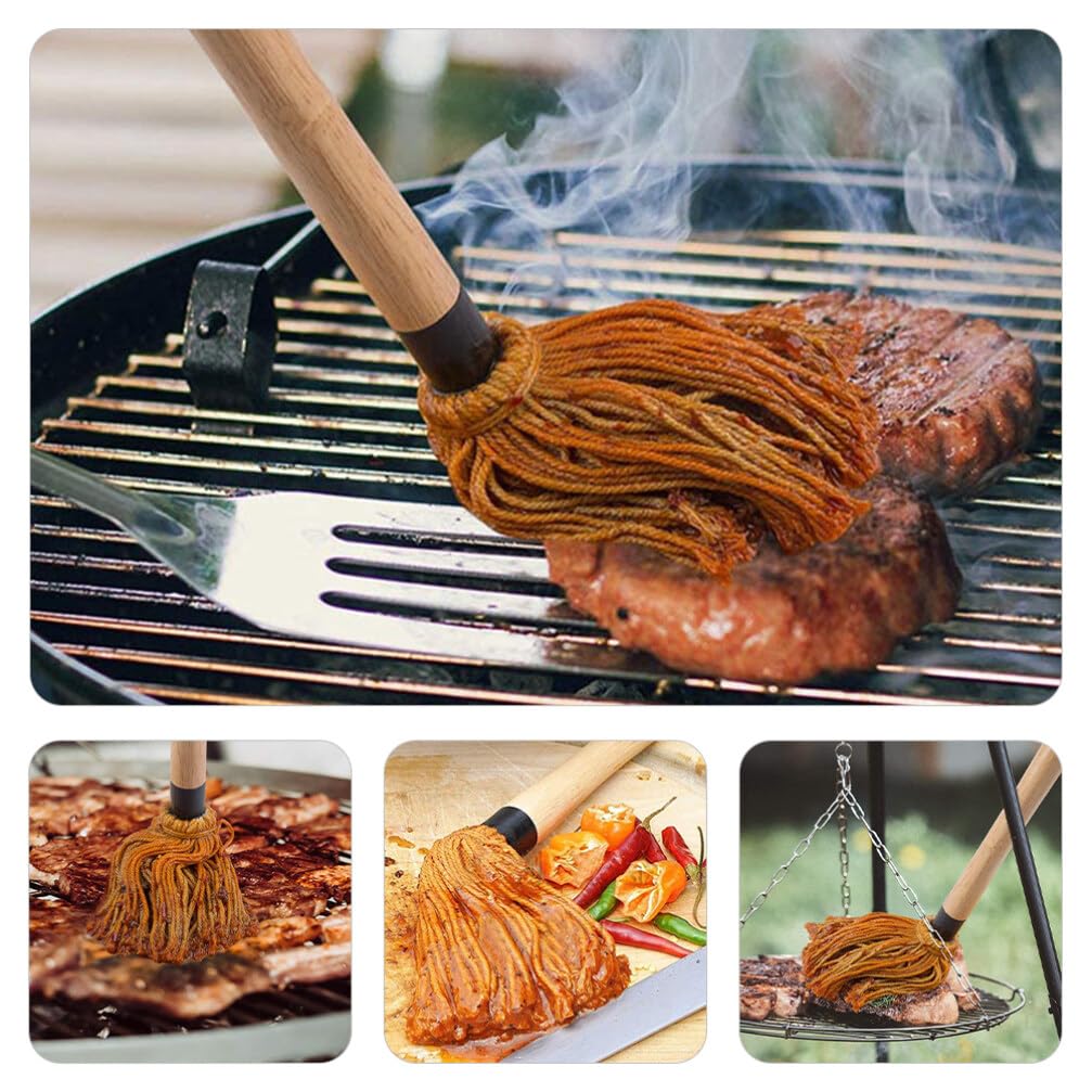 2pcs BBQ Feeding Mop Set Grill Accessories Kit Grilling Tools Roasting Mops BBQ Accessories for Grill Cooking Brush Grill Basting Mop Grill Accessories for Outdoor Grill BBQ Tools GANAZONO