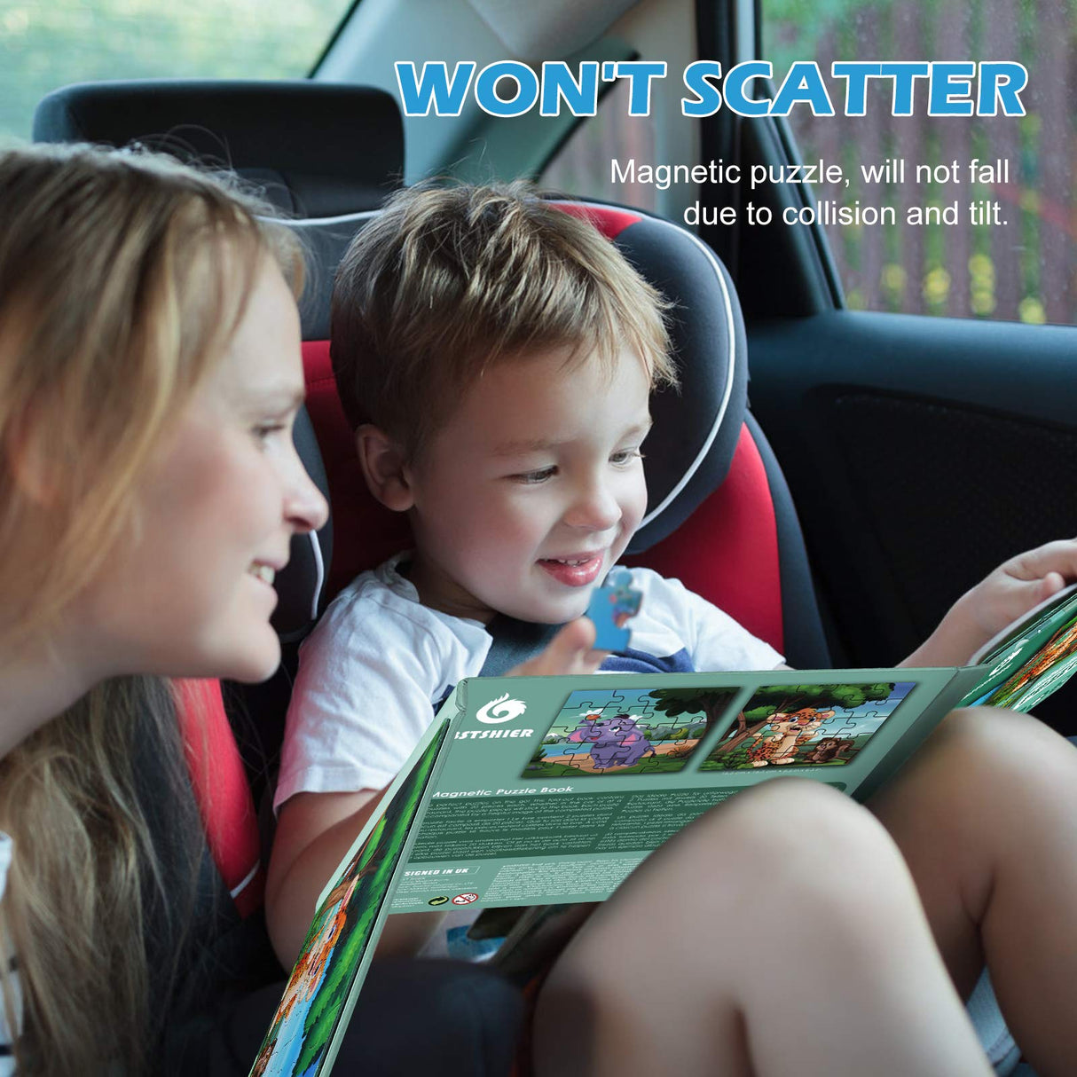 Travofun Magnetic Puzzles for Kids Ages 3-5,20 Piece Jigsaw Animal Puzzles for Toddlers 2-4,Children Travel Activity Toys Games for 3 4 5 6 Years Boys in Car Airplane,Learning Magnet for Road Trip BST SHIER