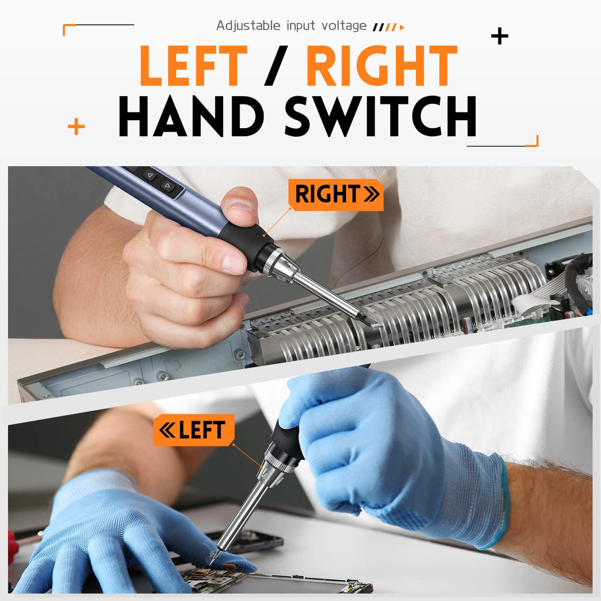 FNIRSI Soldering Iron Kit, DC/PD(96W/65W) Mini Digital Soldering Iron, 180-780℉ Fast Heating, 6 Soldering Tips, Digital OLED Screen Display, Auto Sleep (With Power Adapter) FNIRSI