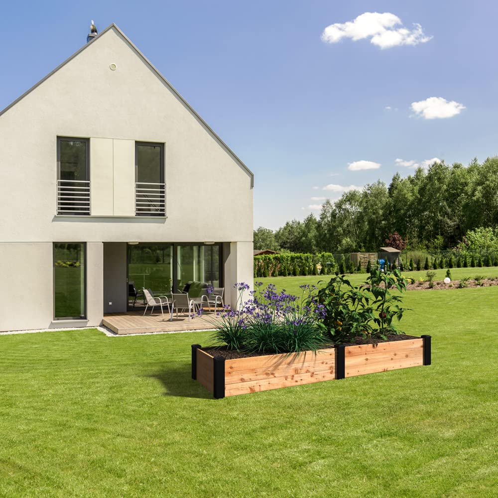 Outdoor Essentials Haven 2 ft. x 8 ft. Natural Cedar Raised Garden Bed Outdoor Essentials