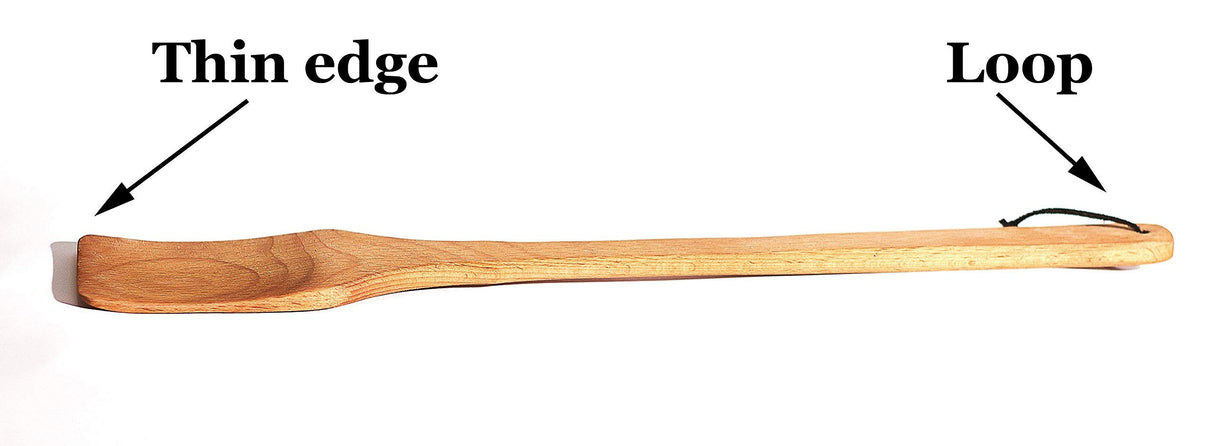 ECOSALL Large Wooden Spoon - 18-inch Heavy Duty Cajun Stir Paddle for Cooking in Big Pots & Wall Décor - Big Spoon For Brewing, Grill, Mixing, Stirring - Solid Natural Hard Wood Long Spatula. ECOSALL