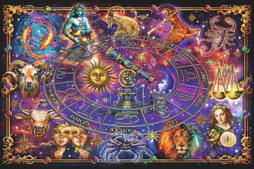 Ravensburger Zodiac 3000 Piece Jigsaw Puzzle - Enthralling Zodiac Illustration | Custom Blueboard | Perfect Interlocking Fit | Vibrant, Matte Finish | Ideal for Advanced Puzzle Enthusiasts Ravensburger