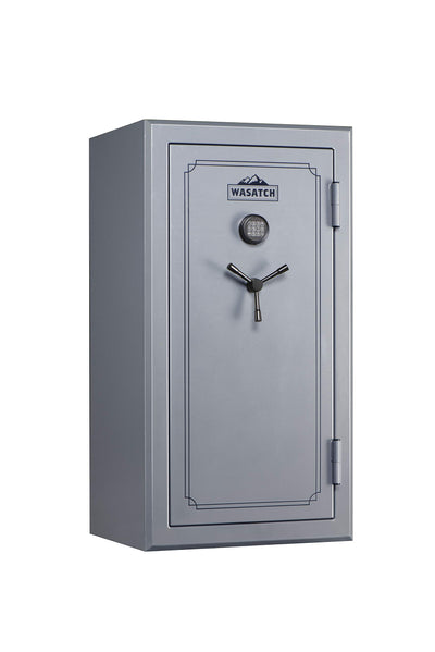 Wasatch 40-Gun Fireproof and Waterproof Safe with Electronic Lock, Gray