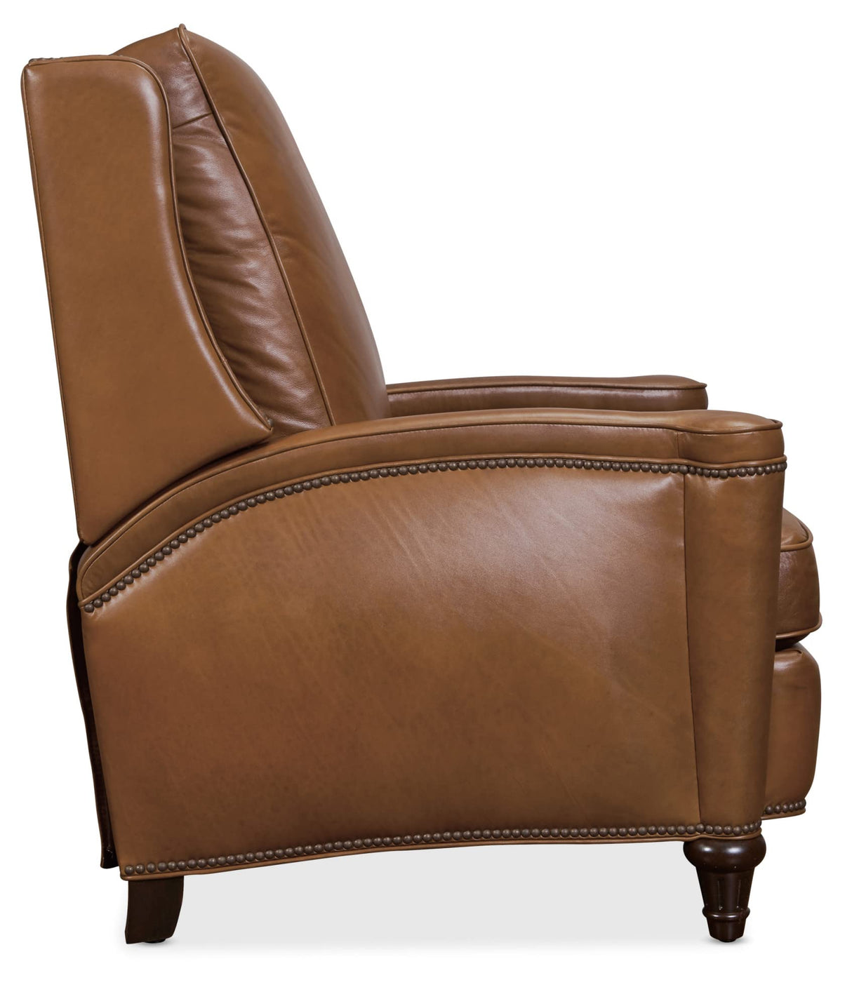 Hooker Furniture RC216-PB-086 RC216-PB Rylea 30" Wide Formal Traditional Aniline Leather Upholstered Manual Push-Back Recliner with Nail Head Trim Hooker Furniture