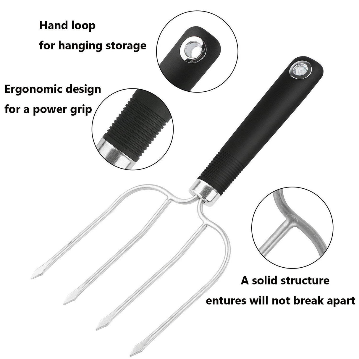 Turkey Lifting Forks, Meat Claws, Strong Endurance Stainless Steel Poultry Chicken Fork, Ultra-Sharp Roast Ham Forks. Easily Lift, Handle Meats - Essential for BBQ & Thanksgiving Pros, 4 Pcs MTNZXZ
