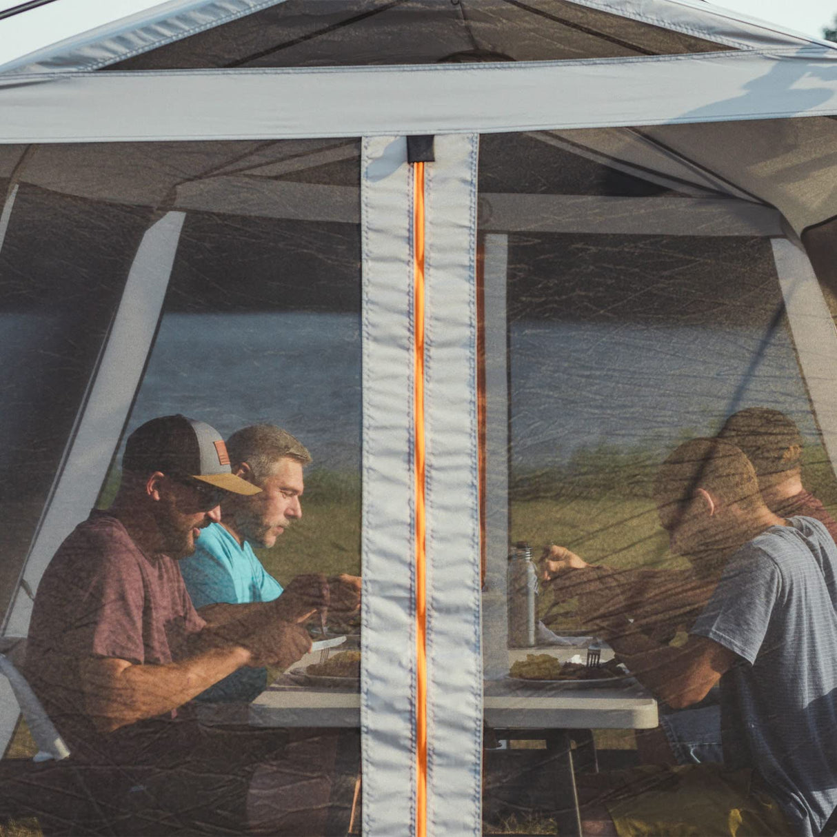 Bushnell Screenhouse with Instant Setup Technology | 14' x 10' Large Size with Extended Eaves Poles to Maximize Space For Camping & Hiking, For 8 Person Bushnell