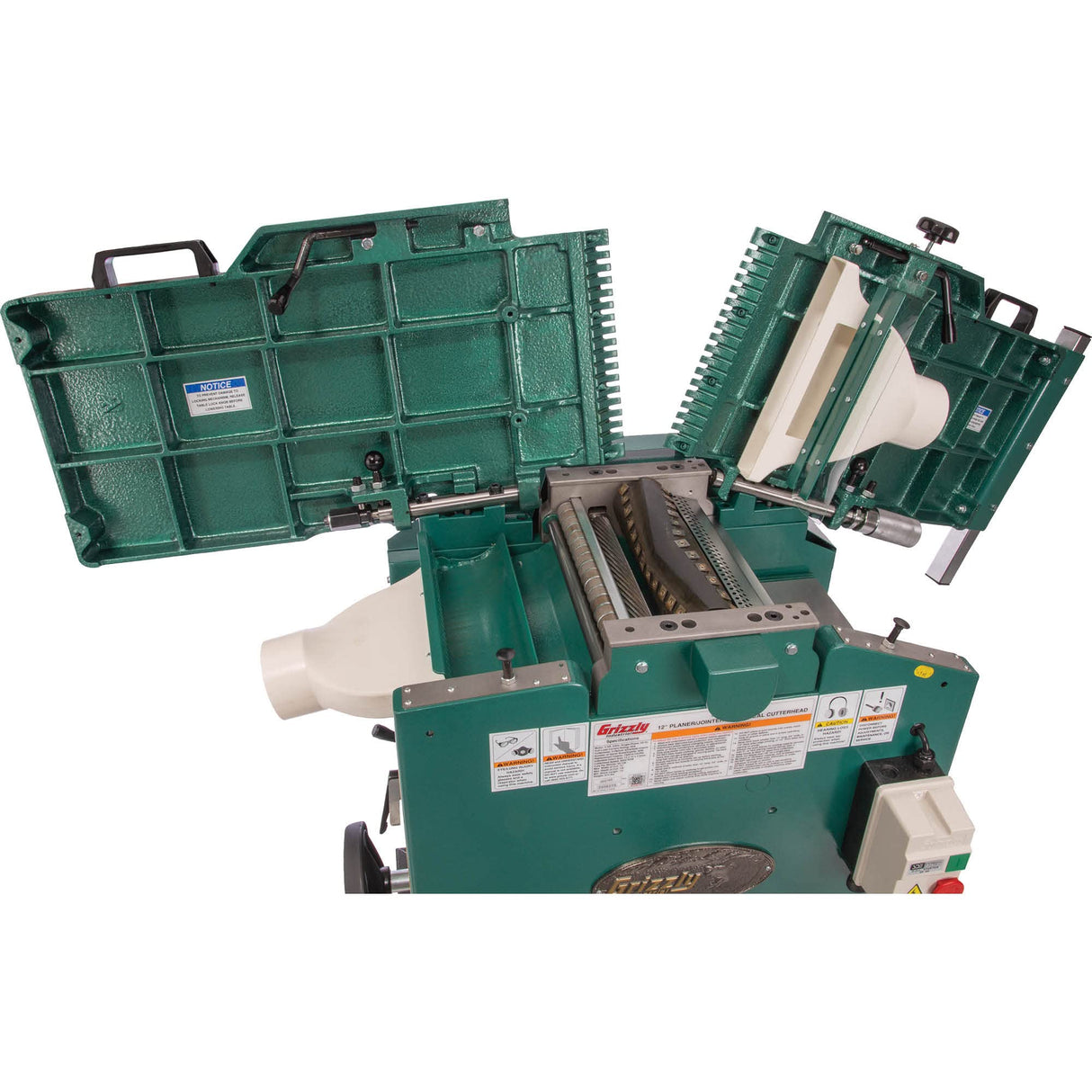 Grizzly Industrial G0634X 12" 5 HP Planer/Jointer with V-Helical Cutterhead Grizzly Industrial