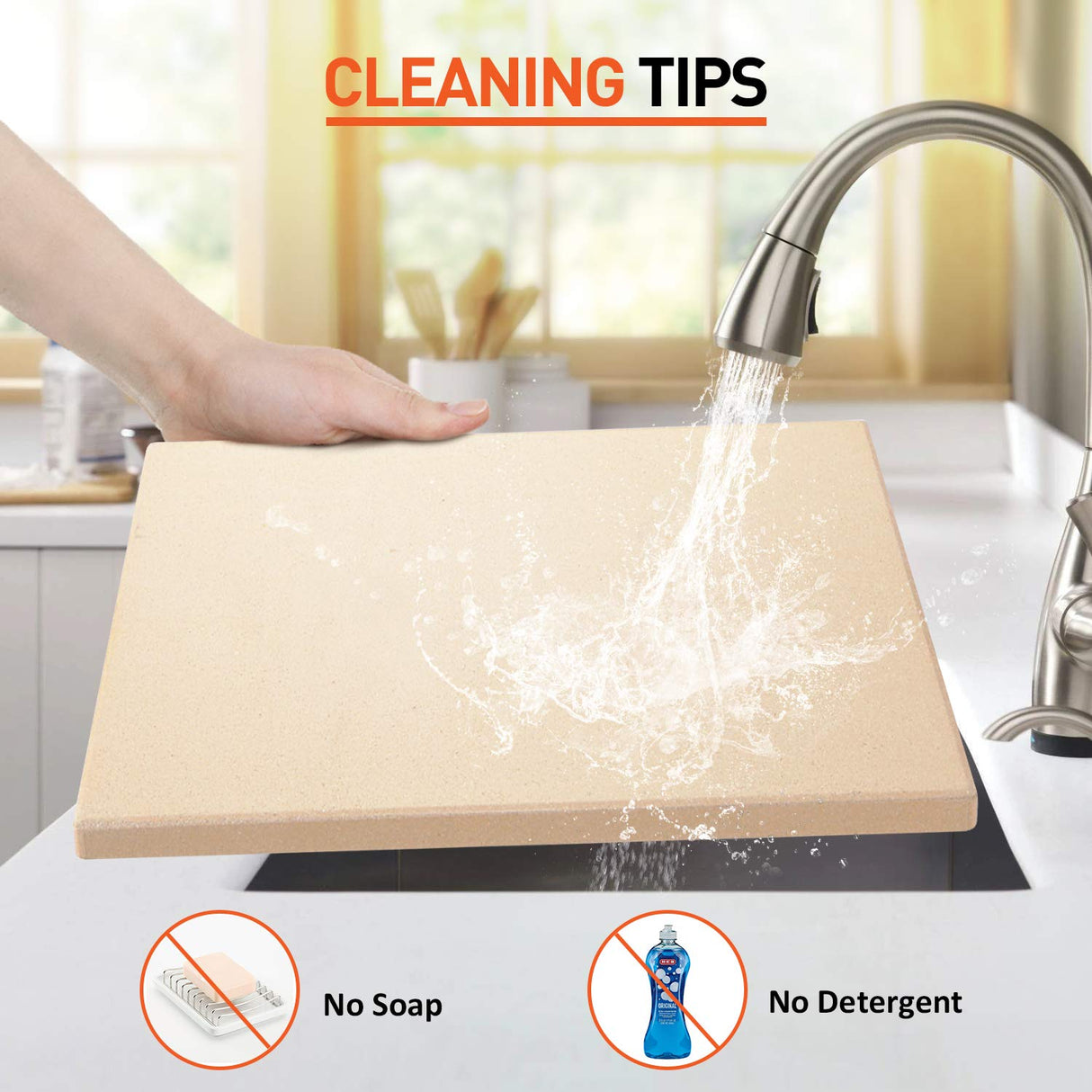 Arcedo Pizza Stone for Oven and Grill 15 x 12 Inch, Rectangular Baking Stone for Bread, Heavy Duty Ceramic Pizza Pan, Thermal Shock Resistant Safe for Bread, Pies and More Arcedo