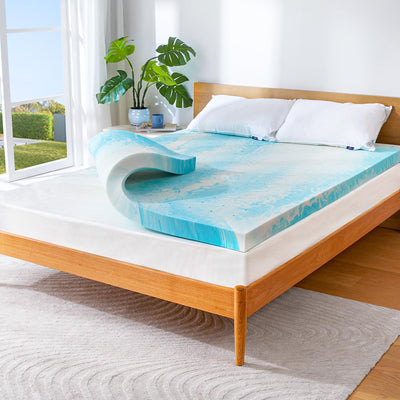 Marsail Mattress Topper Twin, 3-inch Gel Memory Foam, Bed Topper for Twin Size Bed, Soft for Sleeper Sofa, RV, Camper, CertiPUR-US Certified