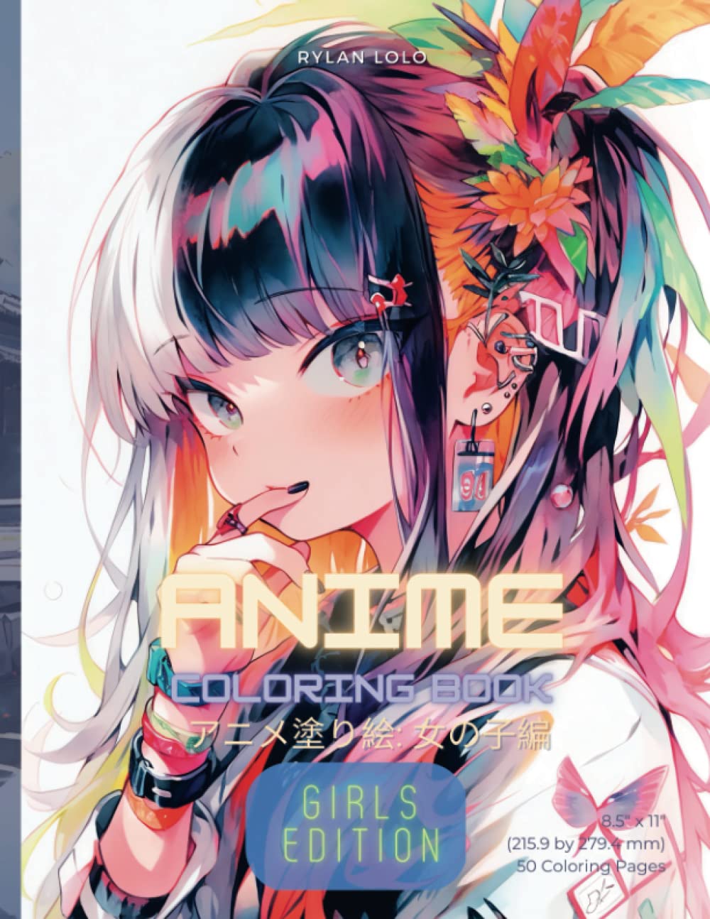 Anime Coloring Book: Girls Edition (Anime Coloring Books) WoodArtSupply