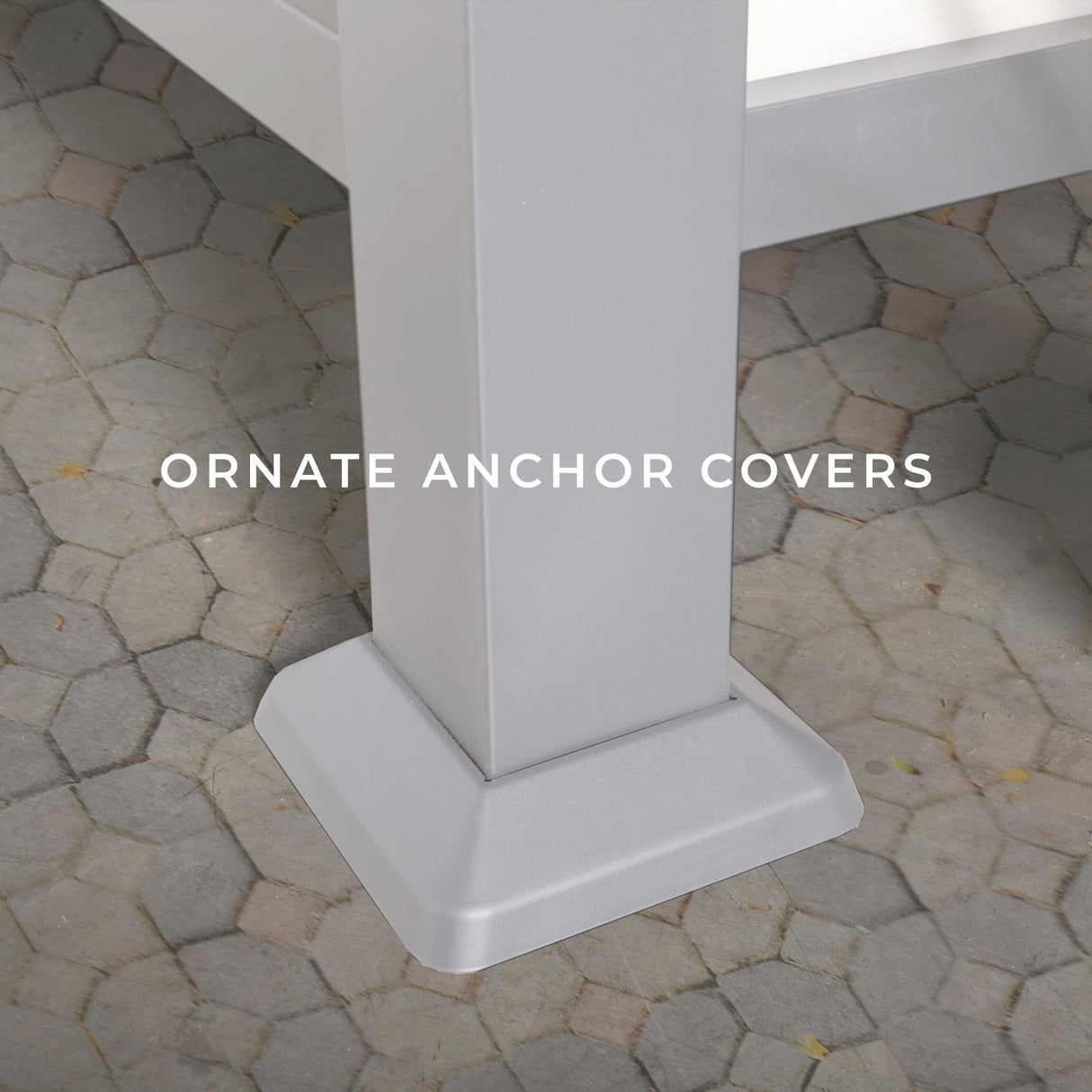 Backyard Discovery Ridgedale Modern Steel Cabana Pergola with Conversation Seating in Pumice Backyard Discovery