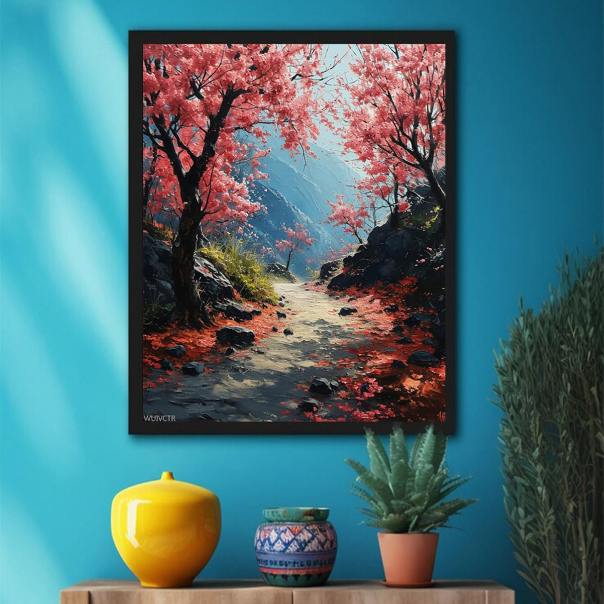 WUIVCTR Paint by Numbers, Dreamy Cherry Blossom Tree, 16x20 Inch Drawing with Brushes Winter Home Decor Christmas Gifts (Without Frame), Vibrant WUIVCTR