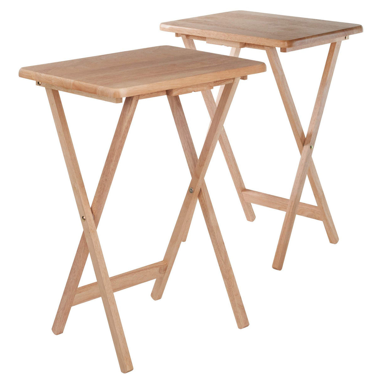 Winsome Alex 2-pc Set TV Table, Natural, 19.06 x 14.57 x 25.98" Winsome