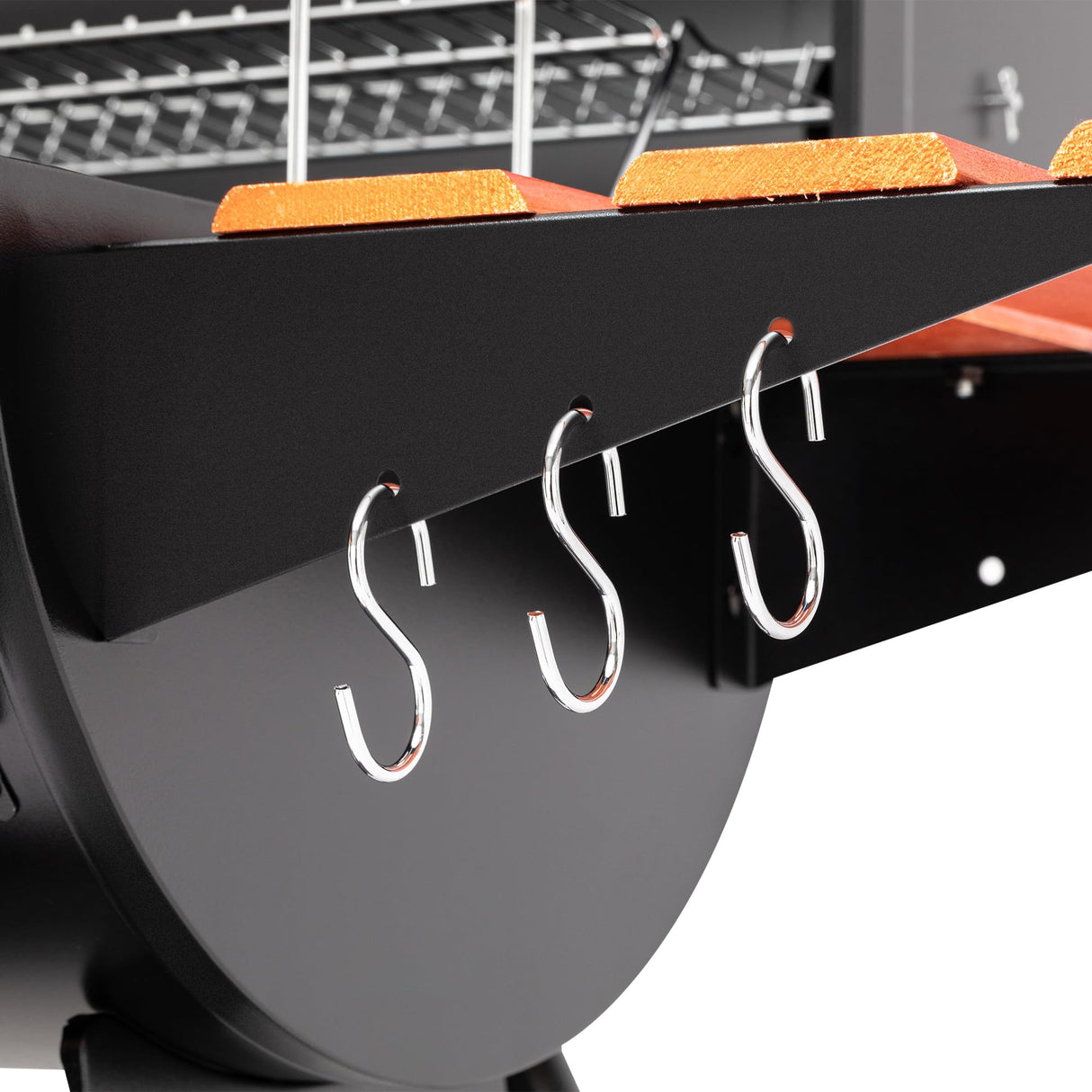 Royal Gourmet CC1830V 30 Barrel Charcoal Grill with Wood-Painted Side Front Table, 627 Square Inches Cooking Space, for Outdoor Backyard, Patio and Parties, Black Royal Gourmet