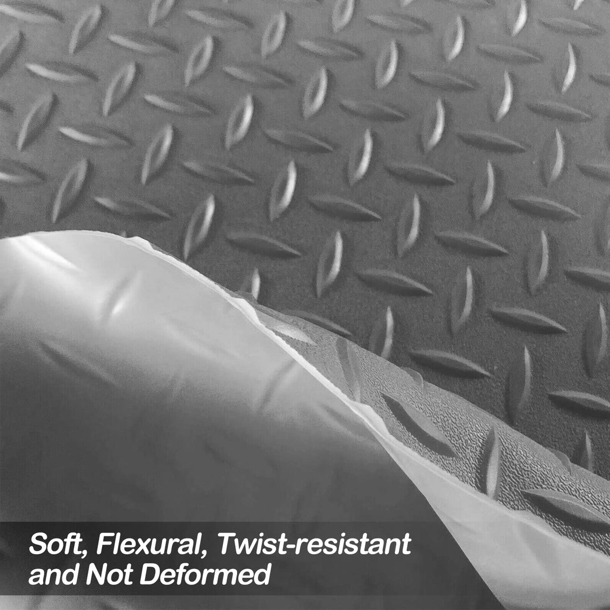 foriy Garage Floor Oxford Mats, 4x8.2ft Diamond Plate Garage Flooring Rolls, Car Parking Mats with Embossed Diamond Plate Pattern, Gray Floor Protector Mat for Garage Floor Under Car Trailer Truck foriy