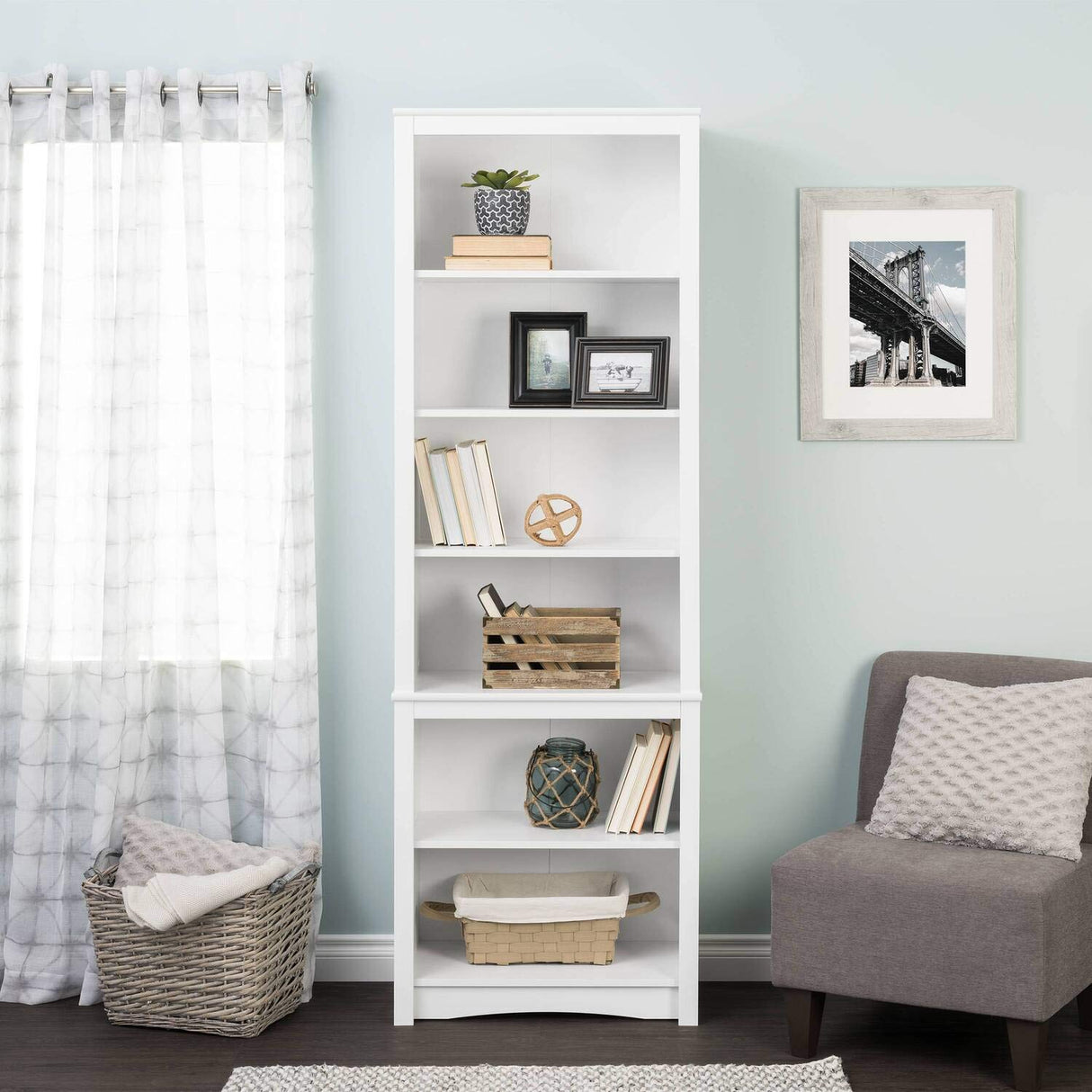 Prepac Prepac Home Office Tall 6-Shelf Bookcase Prepac