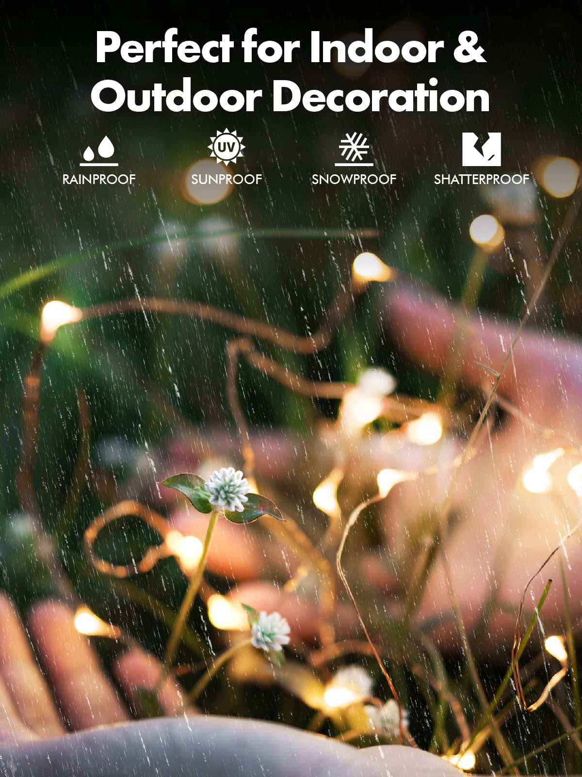 Twinkle Star 2 Pack Solar String Lights Outdoor, Total 80 FT 240 LED Solar Fairy Lights Outside Waterproof 8 Modes, Christmas Tree Light for Patio Garden Party Backyard Wedding Decor Warm White Twinkle Star