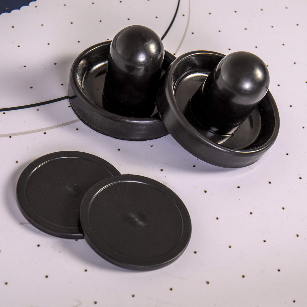 American Legend Brookdale Air-Powered Hockey Table with Rustic Wood Grain Finish, Angled Legs and Turnbuckle Accents Brown, 75.31"L x 38.98"W x 8.5"H American Legend