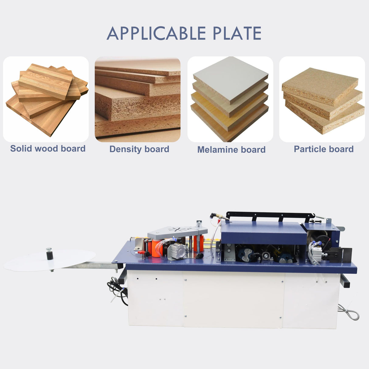 TECHTONGDA Woodworking Edge Bander Countertop Automatic Edge Banding Machine Curve Straight Edge Banding Machine with Control Panel Adjustable Speed 0-6m/min TECHTONGDA