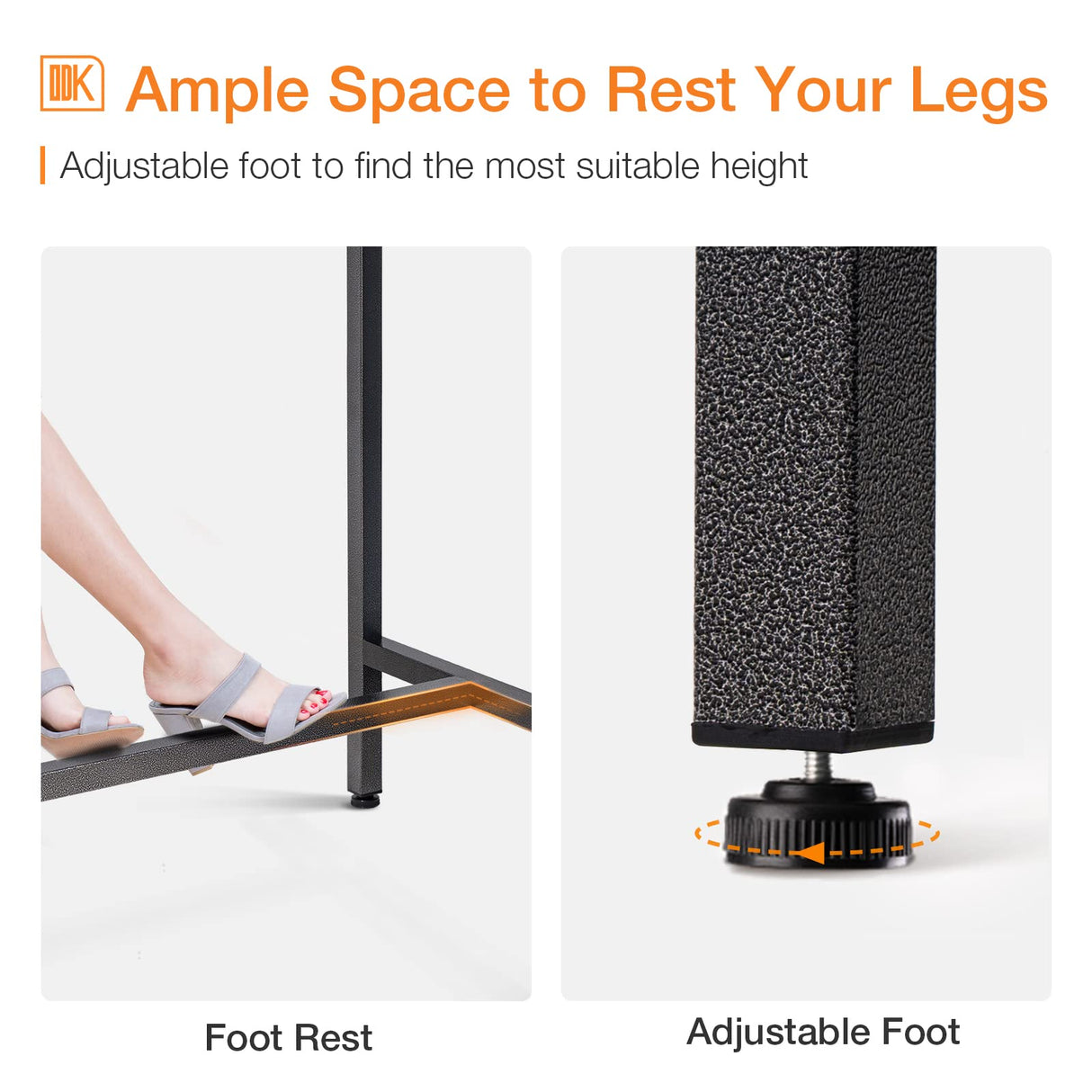 ODK 47 Inch Outdoor Bar Table, Patio Counter Bar Height Table with Weather Resistant Waterproof Top for Garden, Hot Tub, Yard, Balcony, Poolside, Indoor (Black) ODK