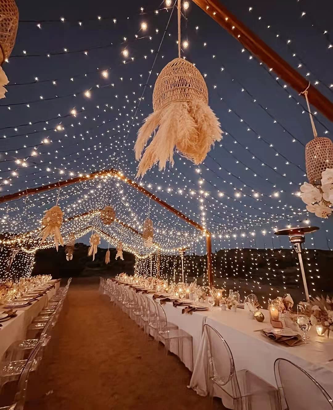 OZS 2Pack 164ft 400 LED String Lights Outdoor/Indoor, Extendable Electric Lights for Christmas Trees, Waterproof 8 Modes Green Wire Electric Holiday Lights for Christmas Decorations (Cool White) OZS