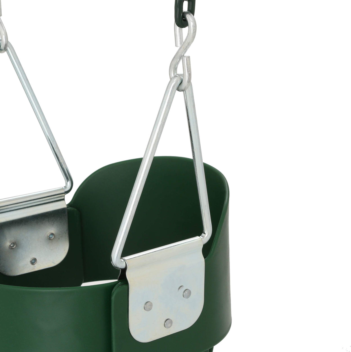 Gorilla Playsets 04-0008-G/G Full Bucket Toddler Swing, Bucket, Green 60" Plastic Coated Chains, 50 Lb Capacity Gorilla Playsets