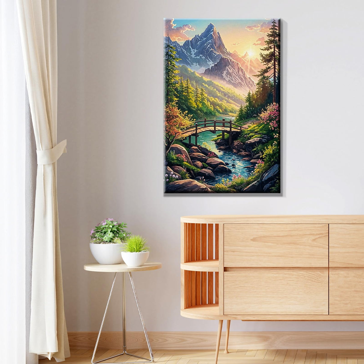 JOOZ Landscape Paint by Number for Adults Beginner with Frame Paint by Number Kits Sunsets on Canvas with Easel DIY Digital Oil Painting for Home Wall Decor Gifts 7.87x11.81 Inch JOOZ