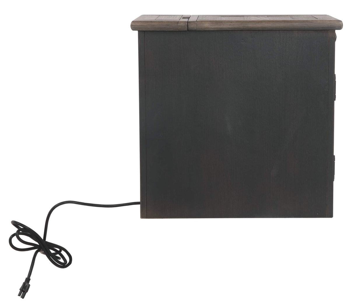 Signature Design by Ashley Tyler Creek Rustic Chair Side End Table with Pull-Out Tray & USB Ports, Brown Signature Design by Ashley
