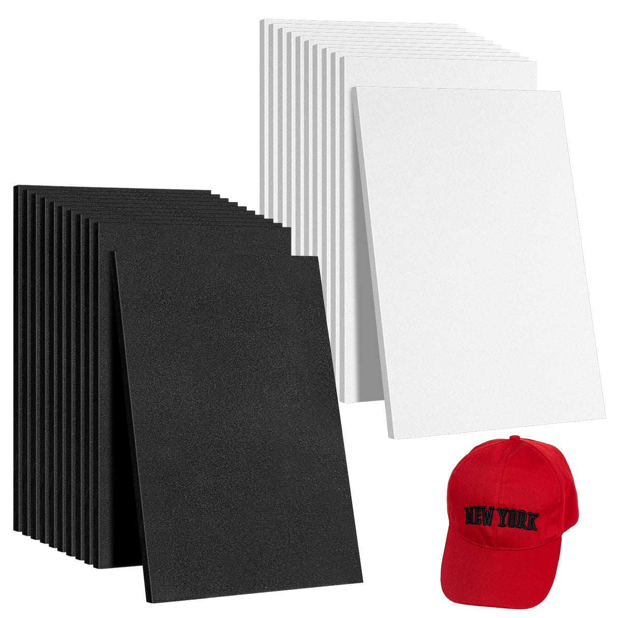 30 Pcs Embroidery Foam 6 x 9 Inch EVA Foam Sheets for Crafts, High Density 3mm Thick Embroidery Craft Foams for Hats, Pillows, Bags, Hand Sewing, DIY Projects Aeaocvo