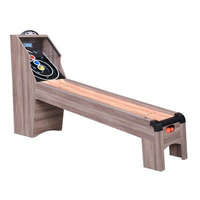 Hathaway Shooting Star 9-ft Arcade Ball Roll and Score Machine Table with LED Electronic Scorer and Sound, Great for Family Recreation Game Rooms, Driftwood