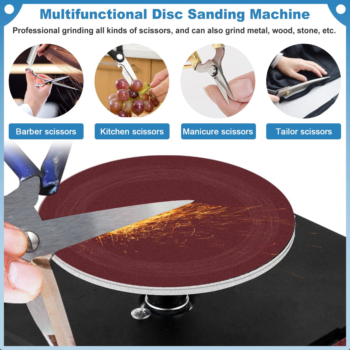 2 in 1 Mini Belt Disc Sander,4 Inch Sanding Disc Machine,1.18 x 13 inch Belt Sander 8000RPM for Knife Sharpening, Wood, Crafts, Metal, Stone, and Scissors Grinding Poiget