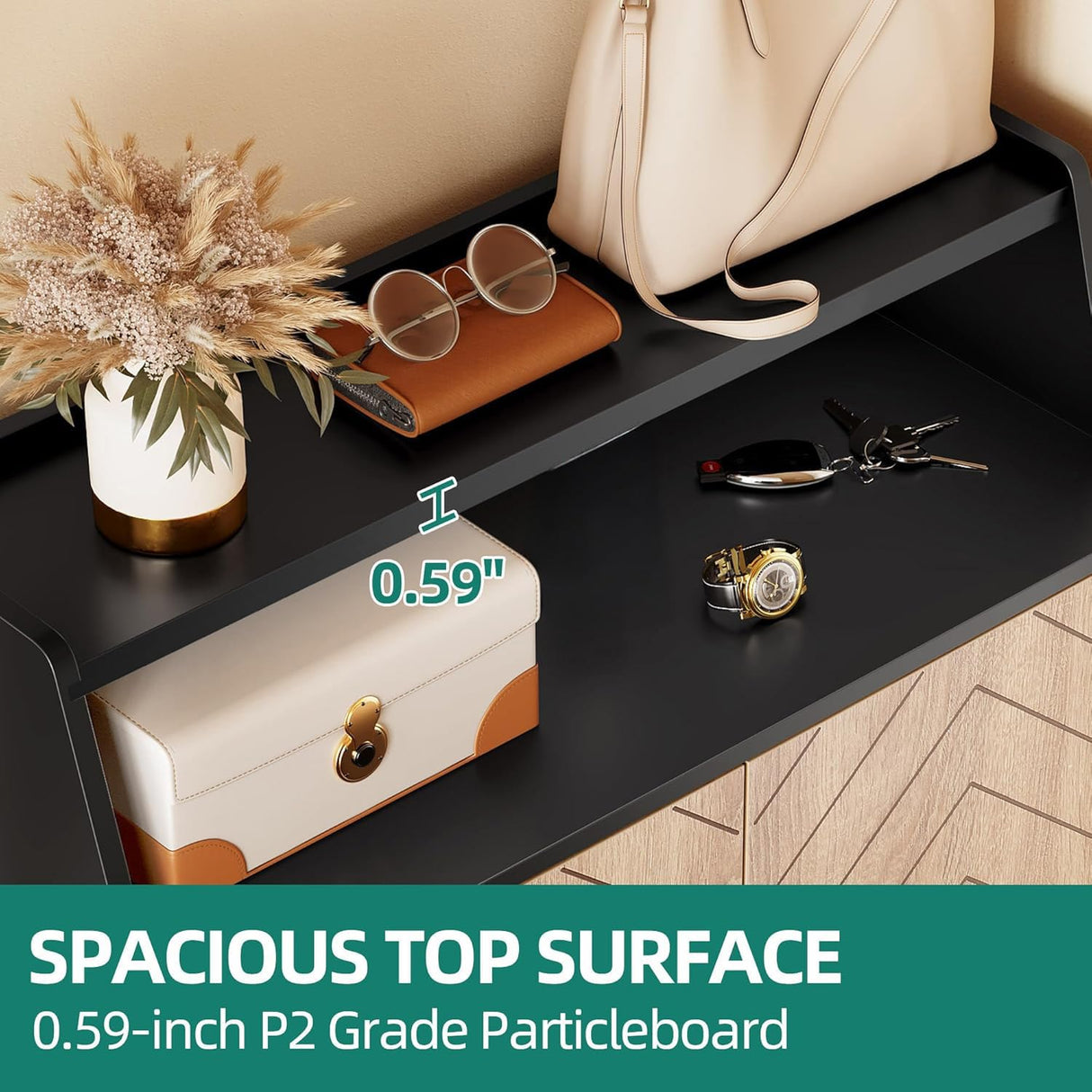 YITAHOME Shoe Cabinet with Doors, 5-Tier Shoe Storage Cabinet with Open Shelves, Large Capacity Wooden Shoes Rack Organizer with Pine Wood Legs for Entryway/Hallway/Closet YITAHOME