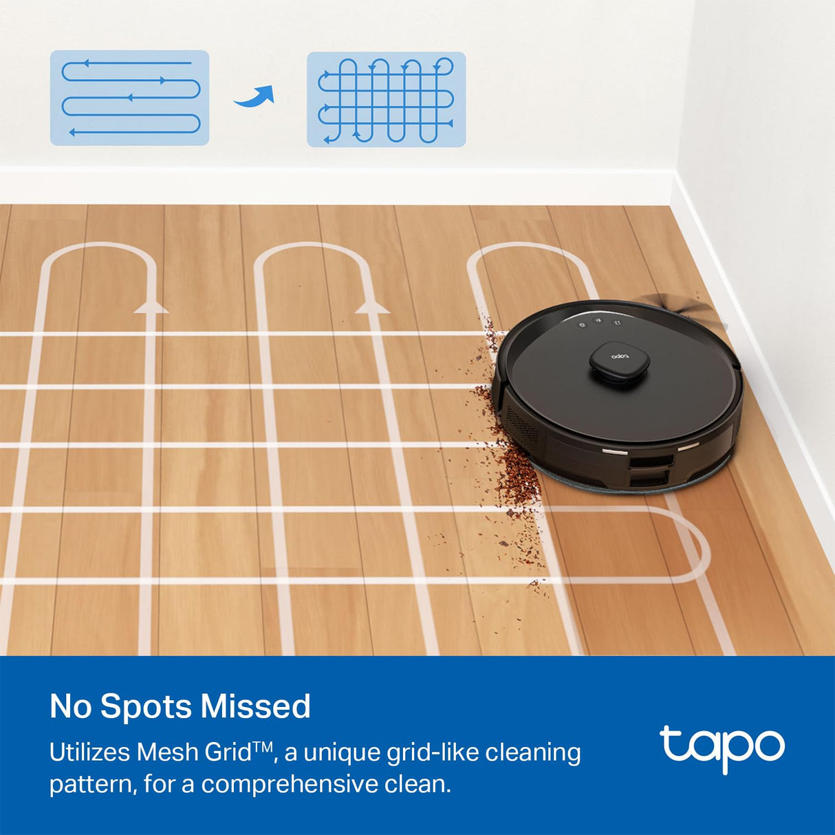 Tapo LiDAR Smart Navigation Robot Vacuum and Mop with Self-Emptying Dock, 5300Pa Max, 97%+ Dust Pickup Rate, Customizable Cleaning, Self-Charging, Compatible with Alexa & Google Home, RV30 Max Plus Tapo