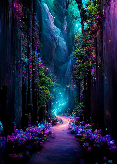 KINPLUB Landscape 5D Diamond Painting Kits for Adults, Tree Cross Diamond Art Kits for Beginners, DIY Full Round Drill Paint by Diamonds, Home Wall Decor 12 x 16 Inch