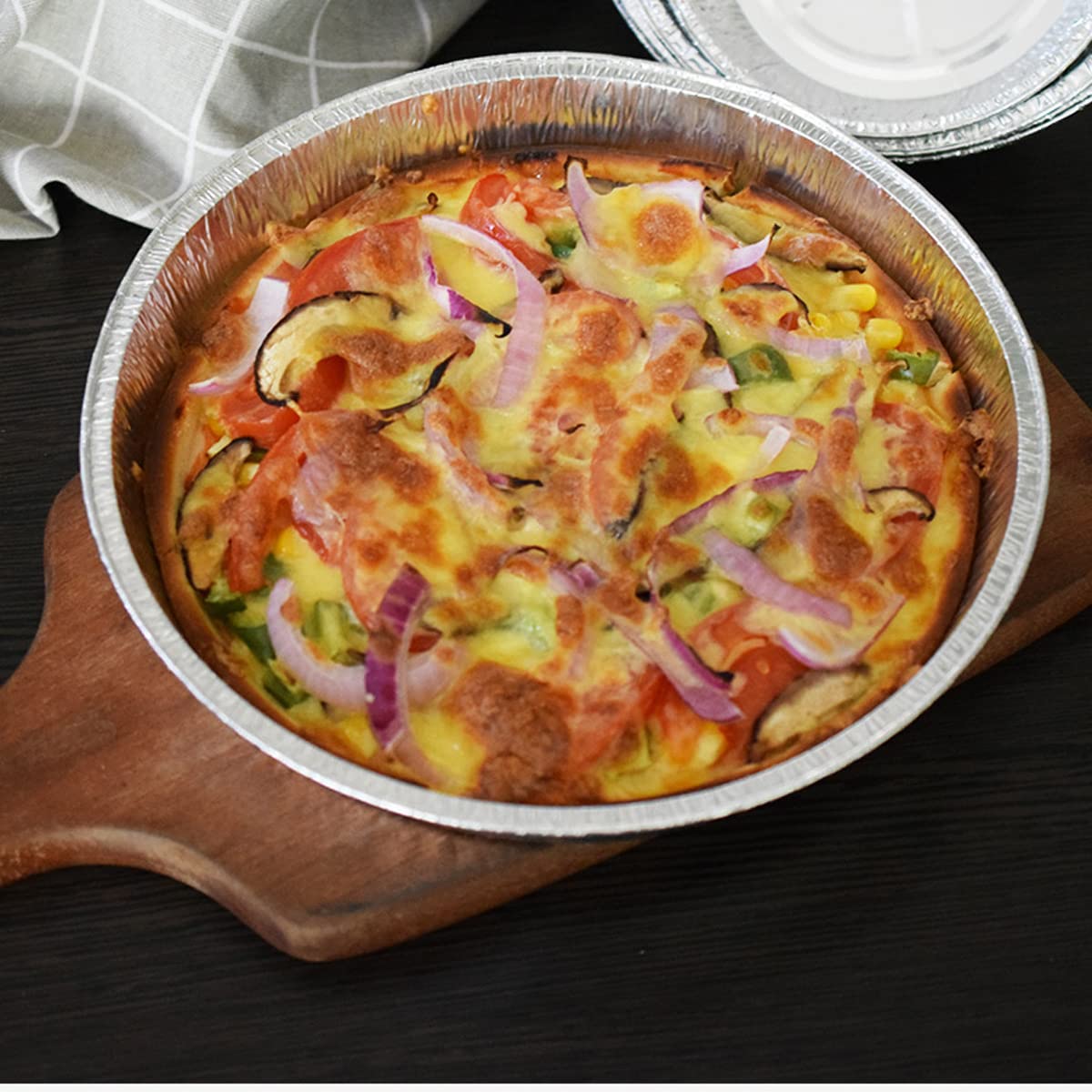 Waytiffer 9" Pie Pans (10pack) - Disposable Aluminum Foil Pie Tins,Heavy-duty, Baking Tin Plates, Standard Size Waytiffer