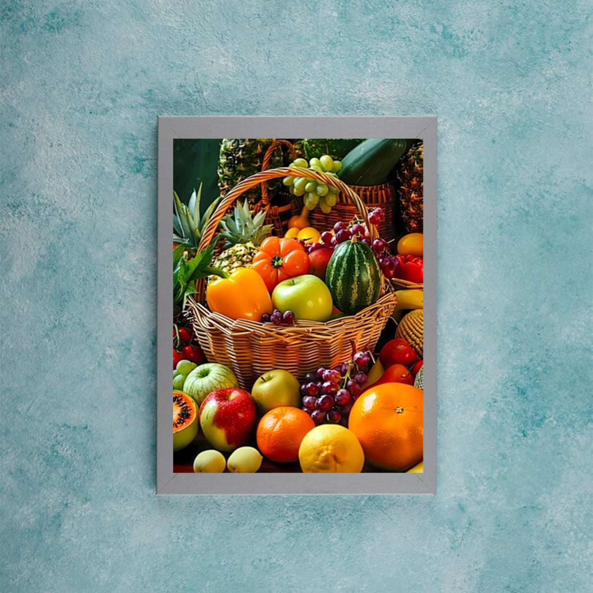 HMDIIMGE Fruits Basket Diamond Painting Kits for Adult, Food Diamond Art, Full Round Gemstone Crystal Art Embroidery Handmade Kit 12x16 inch HMDIIMGE