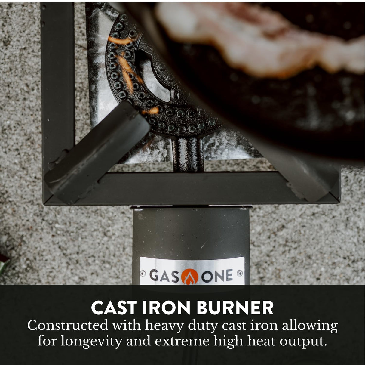 GasOne High Pressure Single Propane Burner - Outdoor Cooking with Heat Shield and Guard – Propane Burner Head for Camping, Tailgating, Seafood Boil, Home Brewing - Patent Pending Gas One