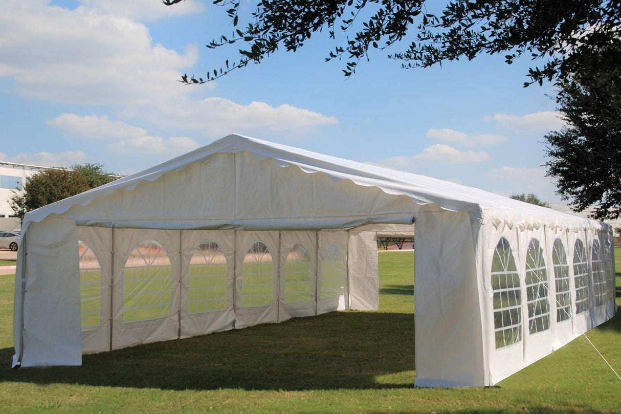 DELTA 40'x20' Budget PE Party Tent, Wedding Tent,Outdoor Event Canopy, Garden Shelter Gazebo,Outdoor Canopy, with Waterproof Top Cover, Removable Window Walls DELTA