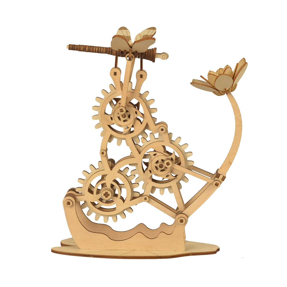 Aida & Hani Wooden Dragonfly Toy 3D Puzzle Toy Creative DIY Assembly Mechanical Wood with Mortise and Tenon Structure Jigsaw Toy Ornament Aida & Hani
