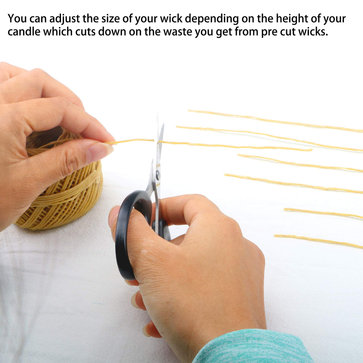 MILIVIXAY 100% Organic Hemp Candle Wick with Natural Beeswax Coating, 200 FT Spool, Standard Size (1.0mm)+ Wick Sustainer Tabs (200PCS). MILIVIXAY