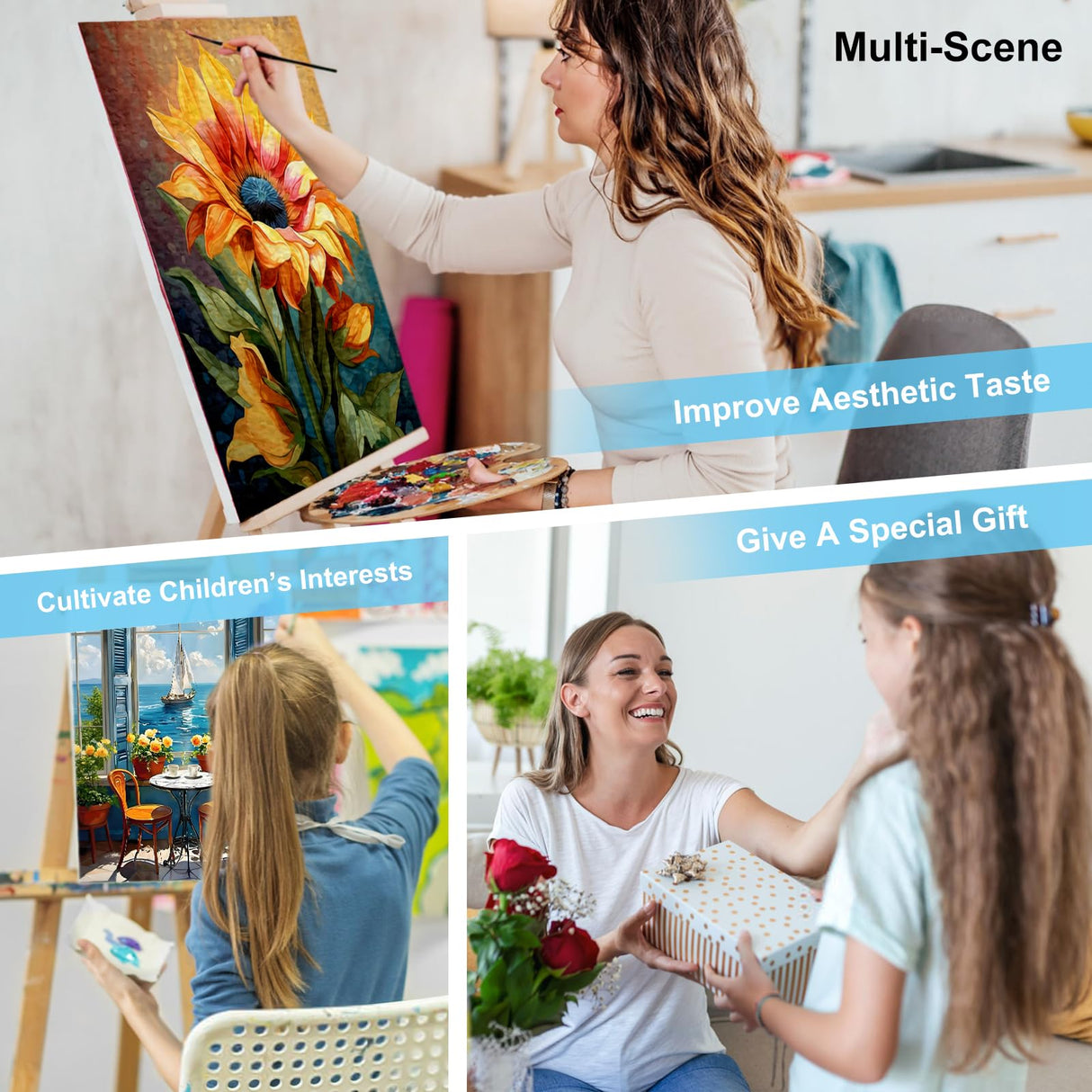 Paint by Numbers Kit for Adults - Jesus Cross Acrylic Adult Paint by Number Kits on Canvas for Beginner, Religious Christians DIY Oil Painting by Numbers for Adults, Perfect for Decor Gift 16"x20" Offito