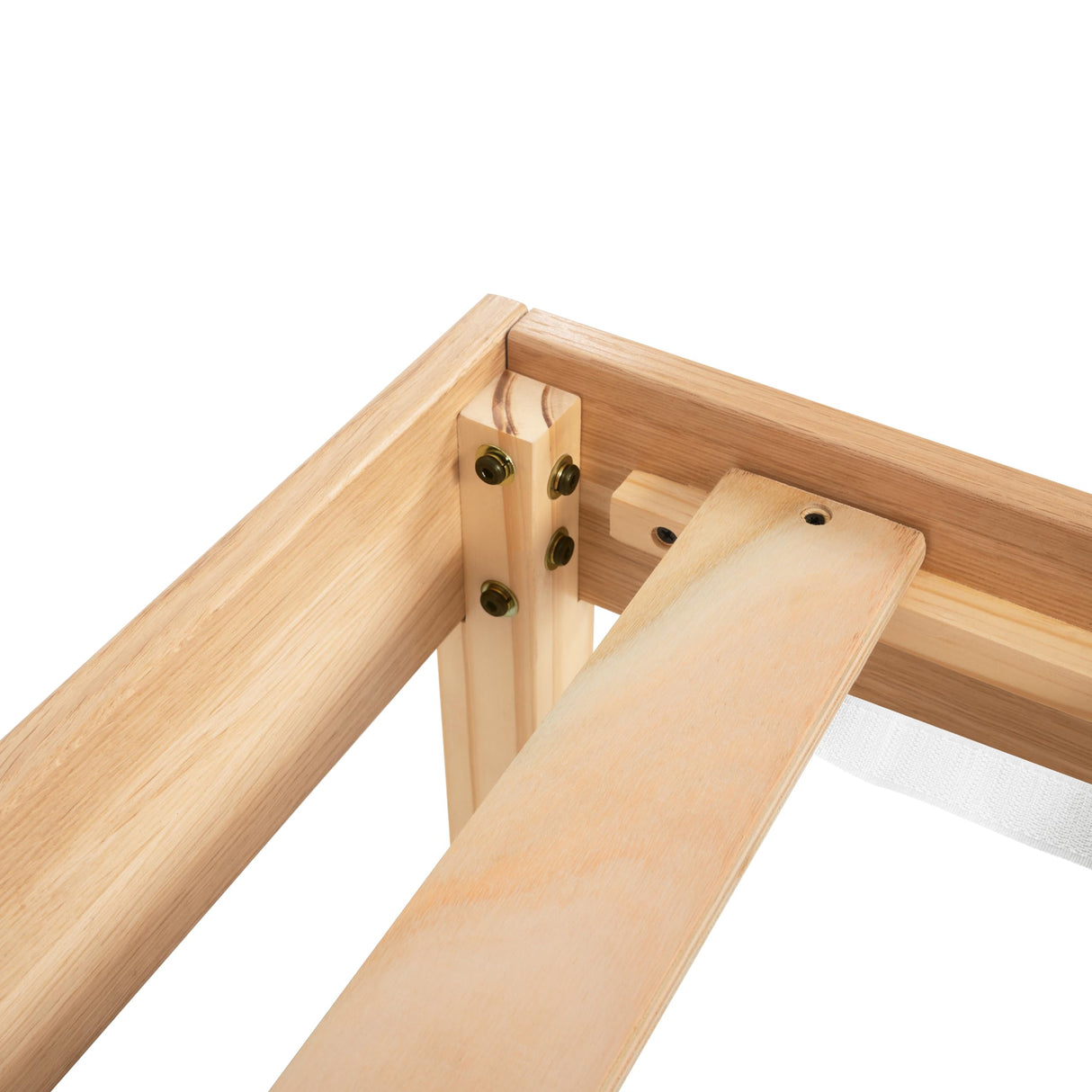 Naomi Home 14 Inch Natural Solid Wood Queen Platform Bed Frame with Silent Slats and Under-Bed Storage Naomi Home