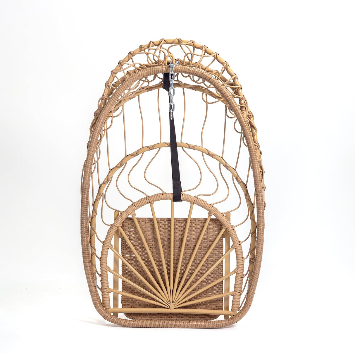 Yechen Hanging Egg Chair with Stand and Footrest for Indoor Outdoor, Foldable Wicker Rattan Patio Egg Swing Chairs Hammock Egg Chair with UV Resistant Cushion for Bedroom Porch, 350 Lbs Capacity Yechen