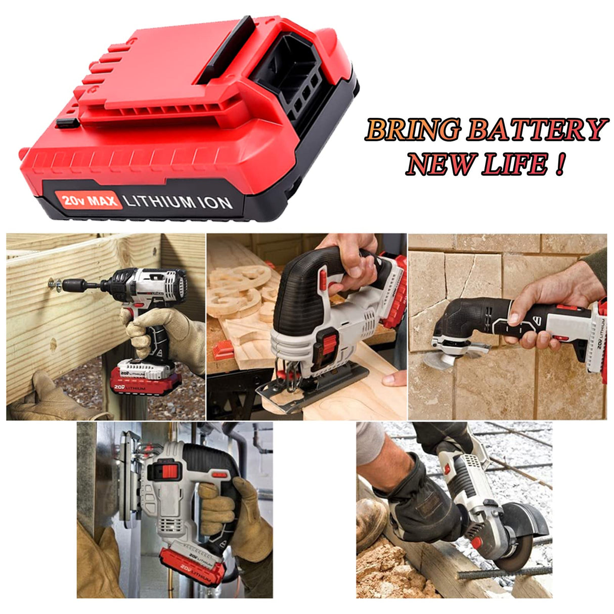 Fhybat 2 Packs 3.0Ah 20 Volt PCC680LP PCC682L Battery Compatible with Porter Cable 20V Battery Lithium PCC680L PCC681L PCC685L PCC685LP Fhybat