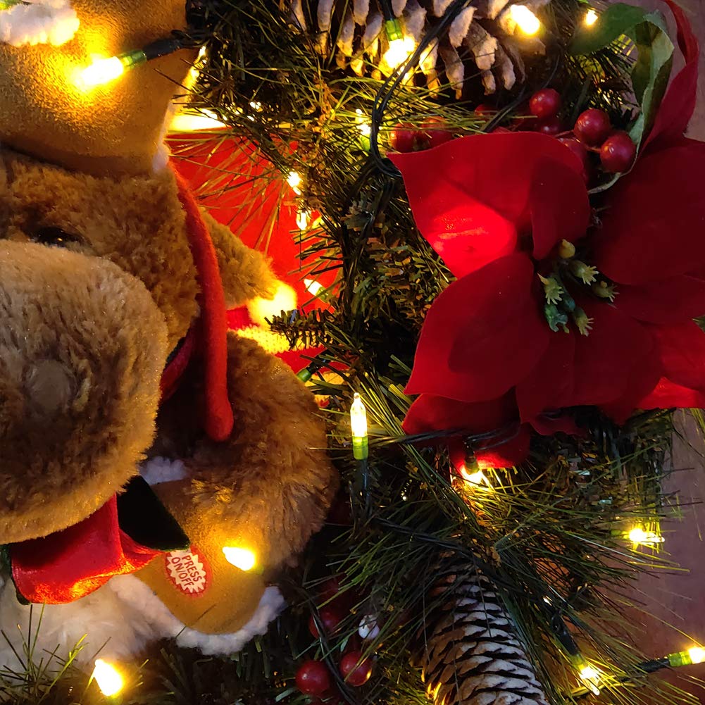 LOENDE 18ft 50 LED Battery Operated Christmas Lights, 8 Modes with Timer - Waterproof for Indoor & Outdoor Decor LOENDE